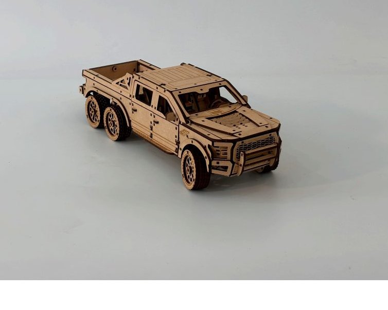 Finished 6x6 pickup truck model
